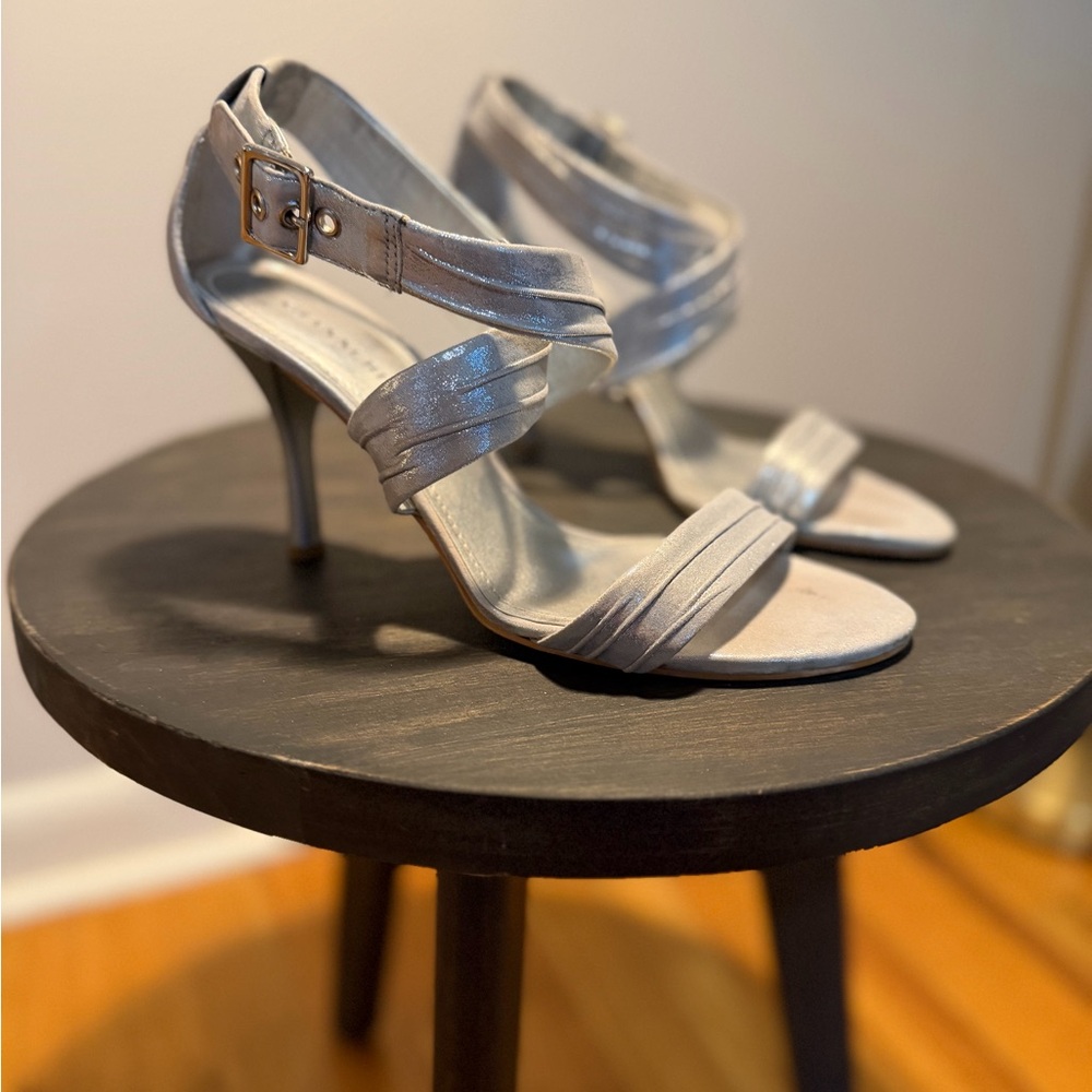 Gianni Bini Silver Strappy Heels